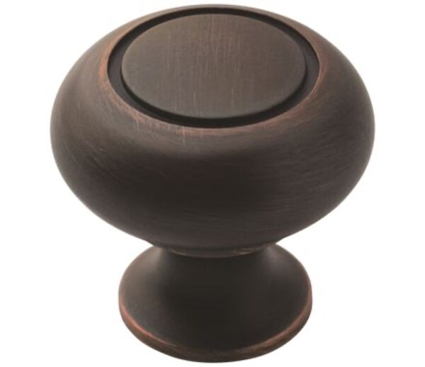 Ringed cabinet knob in Oil Rubbed Bronze